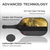 KUAVETO Carbon Fiber Pickleball Paddles Set, All The DIY Fun You can Have with Squirrel-BN3147 Pattern Custom Made Honeycomb Polymer Core- Includes 2 Paddles, 4 Balls, and a Carry Bag view 4