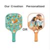 KUAVETO Carbon Fiber Pickleball Paddles Set, All The DIY Fun You can Have with Squirrel-BN3986 Pattern Custom Made Honeycomb Polymer Core- Includes 2 Paddles, 4 Balls, and a Carry Bag view 3