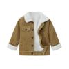 Fvzbovte Toddler Baby Boys' Corduroy Jacket Sherpa Lined Lapel Baby jacket Warm and Thick Infant Coat Long (US, Age, 12 Months, 18 Months, Khaki) view 1