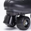 SCNUT Skates Women's Men's High Top Black PU Leather Classic Double Row Adjustable Outdoor Indoor Quad Skates and Roller Derby (Black Wheel, 46-Women's 12 / Men's 11) view 4