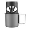 SOUUXIU Pour Over Coffee Maker Set 450ml+250ml with 1 Filters Portable Aluminum Travel Coffee Mugs Lightweight for Camping Picnic Hiking Backpacking Fishing Mountaineering view 4