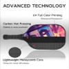 KUAVETO Carbon Fiber Pickleball Paddles Set, All The DIY Fun You can Have with Cassette-BV1289 Pattern Custom Made Honeycomb Polymer Core- Includes 2 Paddles, 4 Balls, and a Carry Bag view 4