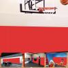 VANCL 72" Gym Wall Padding Basketball Gym Padding Wall Pads Waterproof High-Density Protection Wall Pads for Gymnasium Wall Padding Panel Safety Red[7 Pack] view 1