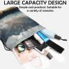 Cabreche Drawstring Backpack Draw String Sports Bags for Gym Travel Beach Waterproof Cute Sackpack Men Women Aesthetic (13"17")-Forest view 4