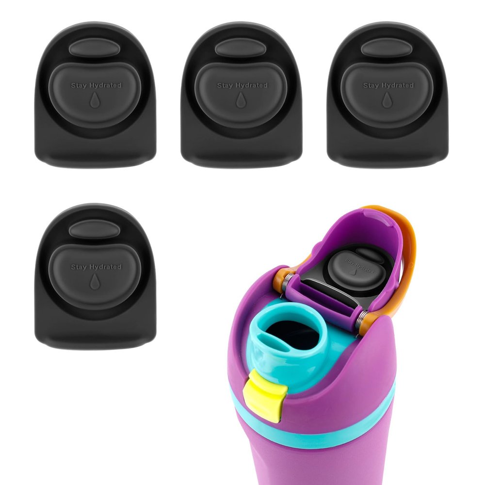 4pcs Replacement Stopper Compatible with Owala FreeSip 24oz 32oz 40oz, BPA-Free Silicone Water Bottle Lid Gaskets Replacement for Owala 16/24/32/40oz Bottle Mouth Cap Stopper Seal Parts Accessories