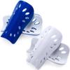 ANCIRS 2 Pairs Soccer Shin Guards for Youth, Breathable Shin Guard Sleeves Football Games, EVA Cushion Calf Protective Gear for Young People- White & Blue view 1