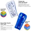ANCIRS 2 Pairs Soccer Shin Guards for Youth, Breathable Shin Guard Sleeves Football Games, EVA Cushion Calf Protective Gear for Young People- White & Blue view 4
