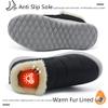 HAJINK Winter Boots for Women Lightweight Comfortable Plush Waterproof Stylish Solid Color Ladies Ankle Shoes(Black,7) view 3