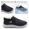 HAJINK Winter Boots for Women Lightweight Comfortable Plush Waterproof Stylish Solid Color Ladies Ankle Shoes(Black,7) view 4