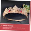 MUSISALY Luxury Birthday Crown for Women Bridal Headpiece Rhinestone Crown Tiara Delicate Decor for Girls view 4