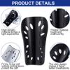 ANCIRS 2 Pairs Soccer Shin Guards, Breathable Shin Guard Sleeves for Football Games, EVA Cushion Calf Protective Gear for Young People- Red & Black view 3