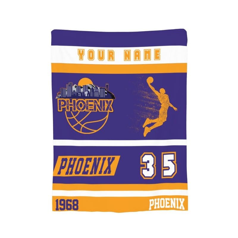 Jykuvtf Custom Blanket Personalized Throw Blanket Customized Fleece Blanket with Name Numbers Fans Gifts Mens Kids