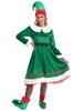 ACSUSS Womens Christmas Elf Cosplay Costume Xmas Carnival Dress with Hat Belt Shoes Stockings Set Green 3X-Large view 1