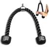 ZJchao Tricep Rope Pull Down Cable, Pull Down Rope Single Grip Tricep Bicep Exercise Rope Attachment with Storage Pouch for Cable Machines Gym Pulley Workout (Double Grip) view 1