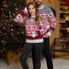 Szsppinnshp Ugly Christmas Sweater for Men Women Funny Santa Claus Xmas Knitted Pullover Unisex Crew Neck Couple Sweater (US, Alpha, Large, Regular, Regular, Men White) view 4