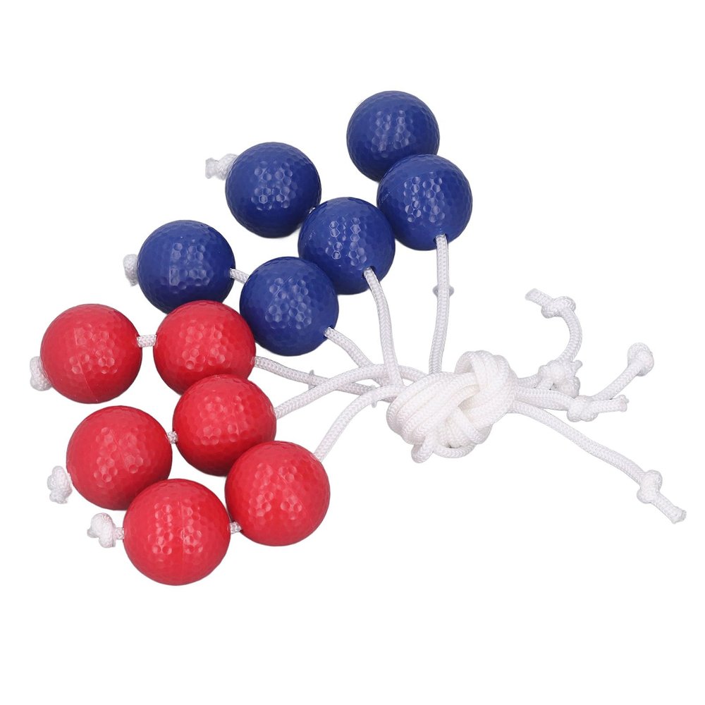 POENVFPO Golf Ladder Toss Balls, 3 Red 3 Blue, PE Material, Golf Training Aid Tool, Indoor Outdoor Use, for Kids Adults, for Golf Training