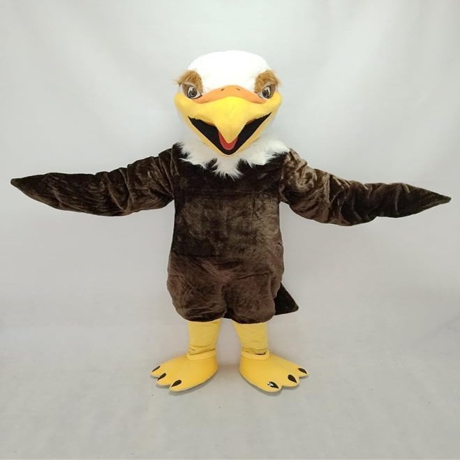 Deluxe Brown Hawk Falcon Eagle Mascot Costume Adult Size for Men & Women with Built-in Fan Inside the Head