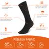aomagic Merino Wool Toe Socks for Men and Women Hiking Cushion Boot Socks with Toes (2 Pairs), Large view 4
