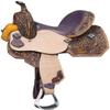 AD Saddlery Pony & Adult Classic Quality Premium Leather Comfort Western Barrel Racing Trail Equestrian Horse Saddle for Riding Headstall, Breast Collar & REINS Size: 10-18 inches Seat, BRL103 (13) view 3