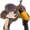 AD Saddlery Pony & Adult Classic Quality Premium Leather Comfort Western Barrel Racing Trail Equestrian Horse Saddle for Riding Headstall, Breast Collar & REINS Size: 10-18 inches Seat, BRL103 (13) view 4