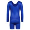 BAOHULU Leotard for Girls Gymnastics Toddler Tank Biketards Shorts Shiny Diamond Kids Dancewear B390_RoyalBlue_120 view 2