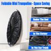 48" Foldable Mini Trampoline for Kids & Adults, Fitness Rebounder with 5-Level Adjustable Foam Handle, Max Load 450 lbs, Indoor/Outdoor Exercise Trampoline for Home Workouts (Silver) view 4