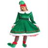 ACSUSS Womens Christmas Elf Cosplay Costume Xmas Carnival Dress with Hat Belt Shoes Stockings Set Green X-Large view 3