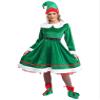ACSUSS Womens Christmas Elf Cosplay Costume Xmas Carnival Dress with Hat Belt Shoes Stockings Set Green X-Large view 4