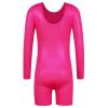 BAOHULU Leotard for Girls Gymnastics Toddler Tank Biketards Shorts Shiny Diamond Kids Dancewear B390_HotPink_150 view 2