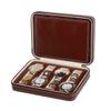 WOFASHPURET Portable Brown Watch Case Holder for Watches Stylish Travel Organizer Padded Compartments for Safe Storage and Display for Travel and Home Use view 4