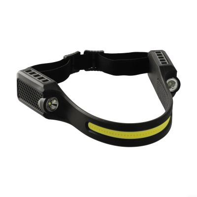 Lightweight ABS Head Torch, USB Rechargeable Head Lamp LED COB Headlamp Head Work Light