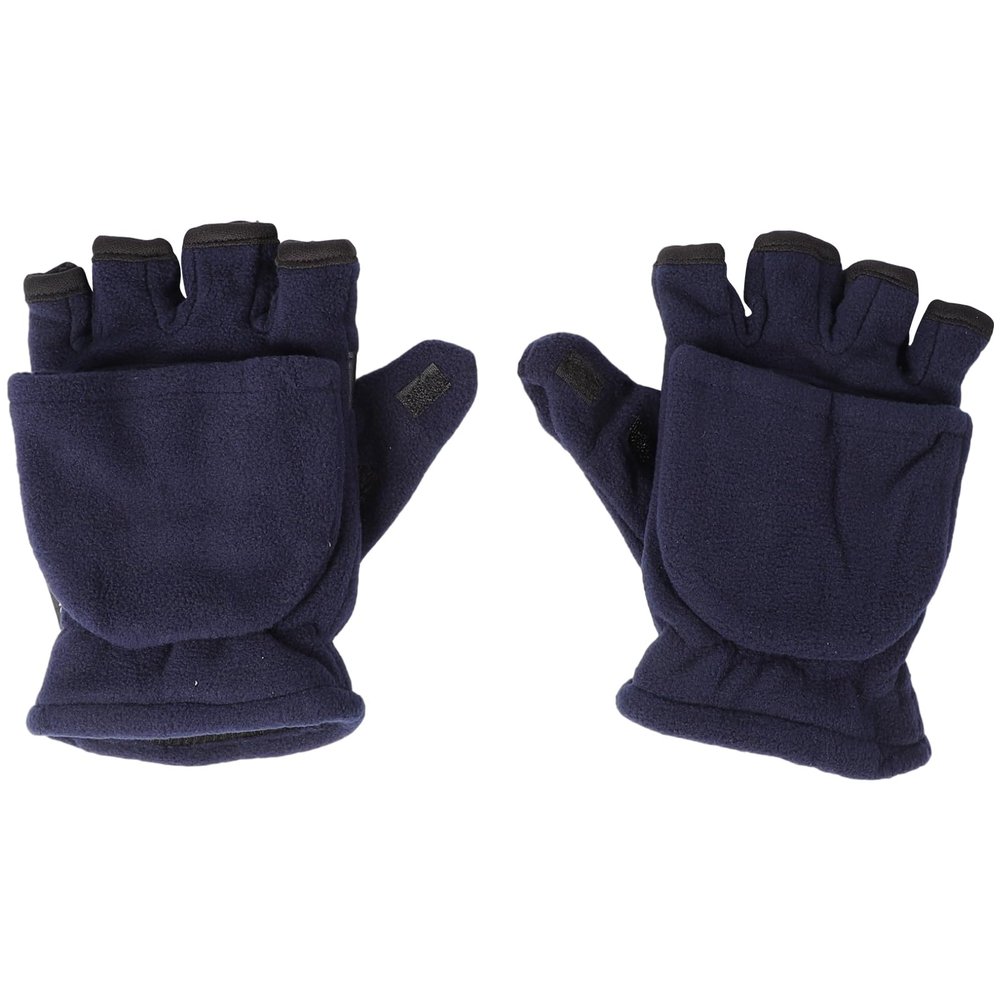 DEARMAMY 1 Pair Flip Gloves Fingerless Flap Gloves for Working Out Men Rust Fingers Warm Texting Mittens Helly Winter Stretchy Knit Anti-drop Bike Blue Polar Fleece
