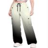 Betusline Girl's High Waist Wide Leg Cargo Pants Y2K Parachute Pants with Pockets and Drawstring, Gradient Black, 13-14 Years = Tag 170 view 1