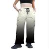 Betusline Girl's High Waist Wide Leg Cargo Pants Y2K Parachute Pants with Pockets and Drawstring, Gradient Black, 13-14 Years = Tag 170 view 2