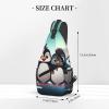 DJUETRUI Sling Bag for Women Men Chest Bag Sling Backpack Five cute penguins Crossbody Bag Fanny Pack Daypack for Travel Hiking view 2