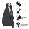 DJUETRUI Sling Bag for Women Men Chest Bag Sling Backpack Five cute penguins Crossbody Bag Fanny Pack Daypack for Travel Hiking view 4