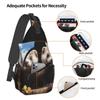 DJUETRUI Sling Bag for Women Men Chest Bag Sling Backpack Ferrets Crossbody Bag Fanny Pack Daypack for Travel Hiking view 3