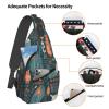 DJUETRUI Sling Bag for Women Men Chest Bag Sling Backpack Scandinavian Animals Crossbody Bag Fanny Pack Daypack for Travel Hiking view 3