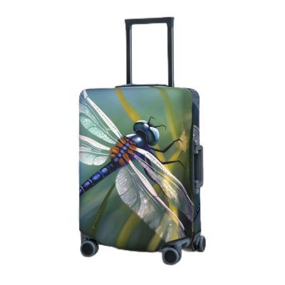RLDOBOFE Travel Luggage Cover for Suitcase Elastic Suitcase Protector Dragonfly painting Suitcase Covers Washable Suitcase Protective Cover Dust-proof Luggage Covers Fit 18-32 Inch Luggage