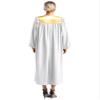 JEATHA Unisex Adult Choir Robe for Church Baptism V-neck Long Sleeve Color Block Zipper Gown Costumes White XX-Large view 2