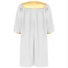 JEATHA Unisex Adult Choir Robe for Church Baptism V-neck Long Sleeve Color Block Zipper Gown Costumes White XX-Large view 4