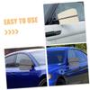 Beatifufu 4pcs Car Side Mirror Covers for Rearview Mirrors Reflective Strips for Enhanced Night Visibility Fits Car Models Gray Beige view 3