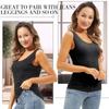Toulite 4 Pcs Thermal Tank Tops Women Underwear Tops Sleeveless Undershirt for Women Cotton Camisole Warm Base Layer(Black,Large) view 3