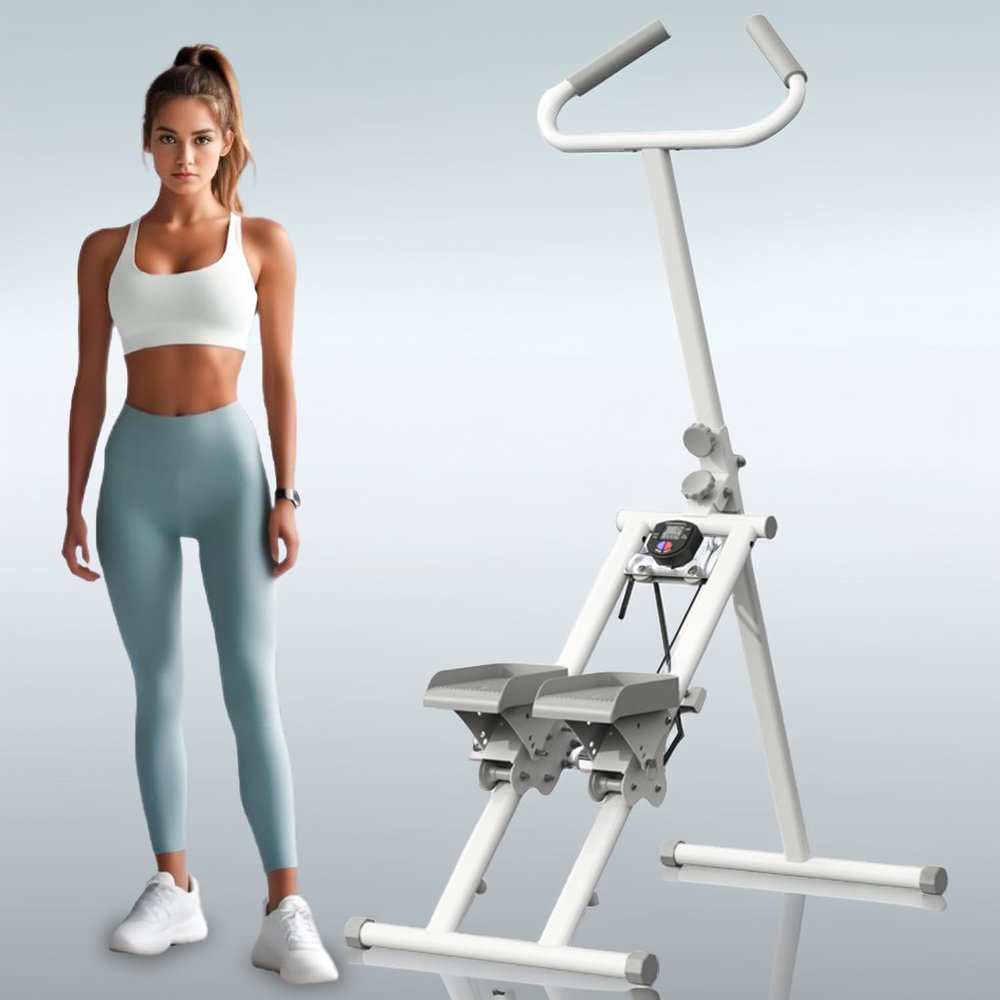BEUDUOQI Vertical Climber Machine for Full-Body Workout, Stair Stepper for Home Gym Exercise, Compact & Foldable Cardio Exercise Machine with Adjustable Pedals, Loading 330LBS