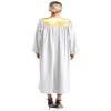 ACSUSS Unisex Womens Mens Choir Pastor Robe Retro V-neck Long Sleeve Color Block Zipper Cosplay Costume White Large view 2