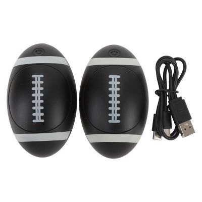 Rechargeable Hand Warmer Double Sided 3 Heating Levels Ergonomic Rugby Ball Shaped Portable Magnetic Handwarmers Black
