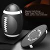 Rechargeable Hand Warmer Double Sided 3 Heating Levels Ergonomic Rugby Ball Shaped Portable Magnetic Handwarmers Black view 4
