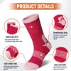 AMENLAN Kids Merino Wool Hiking Socks Boy Girls Winter Thick Boot Cushion Warm Thermal Crew Socks 6 Pairs (Colorful Stripes,8-12 Years) view 4