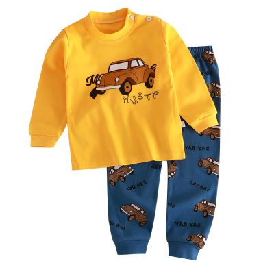 Boys' and Toddler Snug Fit Cotton 2 Piece ajamas Set Long Sleeve Top Pants js Baby Dinosaur (C, 6-7 Years)