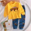 Boys' and Toddler Snug Fit Cotton 2 Piece ajamas Set Long Sleeve Top Pants js Baby Dinosaur (C, 6-7 Years) view 2